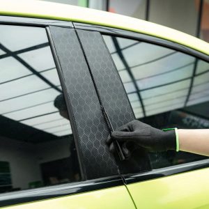 Honeycomb Hex Black Carbon Fiber Vinyl Wrap