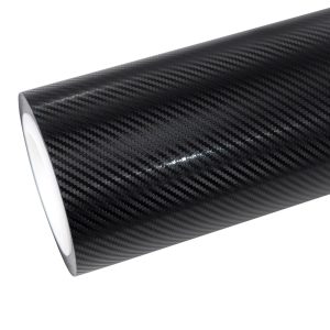 Satin Classic Black Carbon Fiber Vinyl Wrap