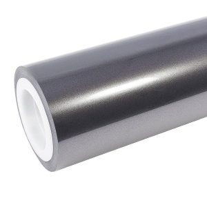 Glossy Metallic Dark Gray Vinyl Wrap