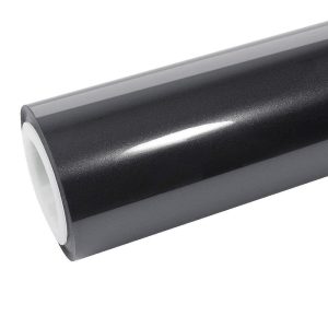 Glossy Metallic Coal Ash Vinyl Wrap