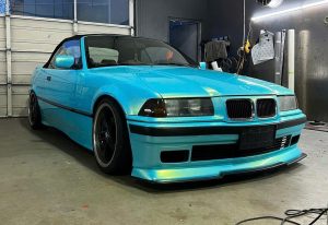 Candy Metallic Neon Ice Blue Vinyl Wrap